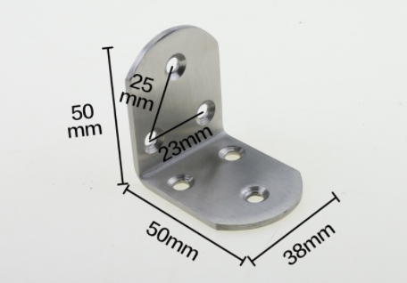 Bredere en dikkere roestvrijstalen hoekcode Meubelverbinders Laminaat Tafels en stoelen Vaste beugel L-type 90 graden rechte hoek Hoekcode