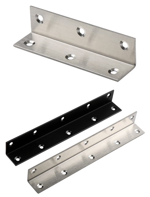  Roestvrijstalen L-vormige beugels met schroeven