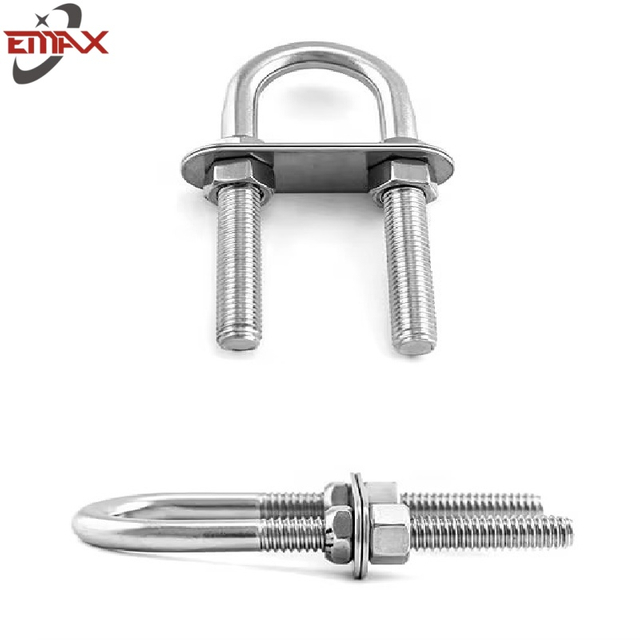 304 316 Roestvrij staal U -bouten en moeren met platte wasmachine