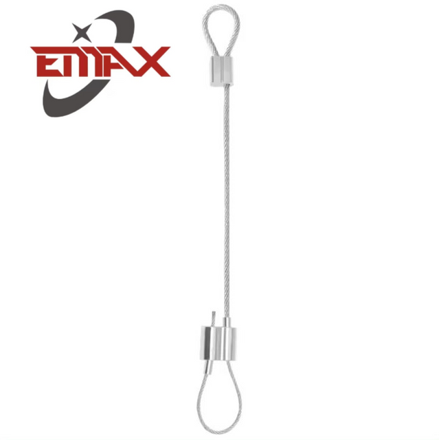 Verstelbare roestvrijstalen draadkabel plafondophanging, ophangkits, lamp met fitting