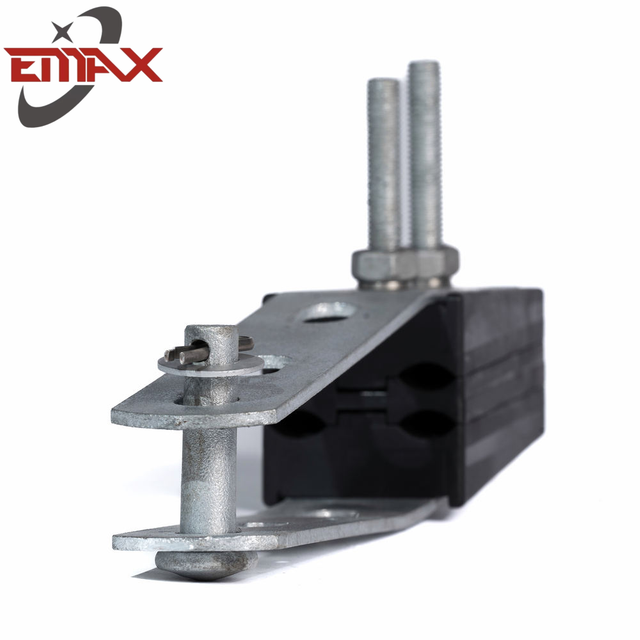 Geïsoleerde spanningsklemophangingsklem met rubberinzetstuk voor ABC -kabelondersteuning