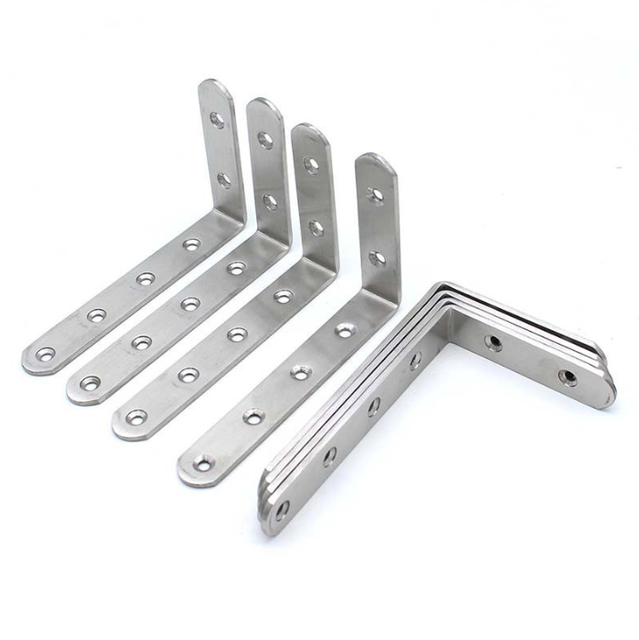 Stalen L-vormige hoekbeugel 90 graden versterkte plank