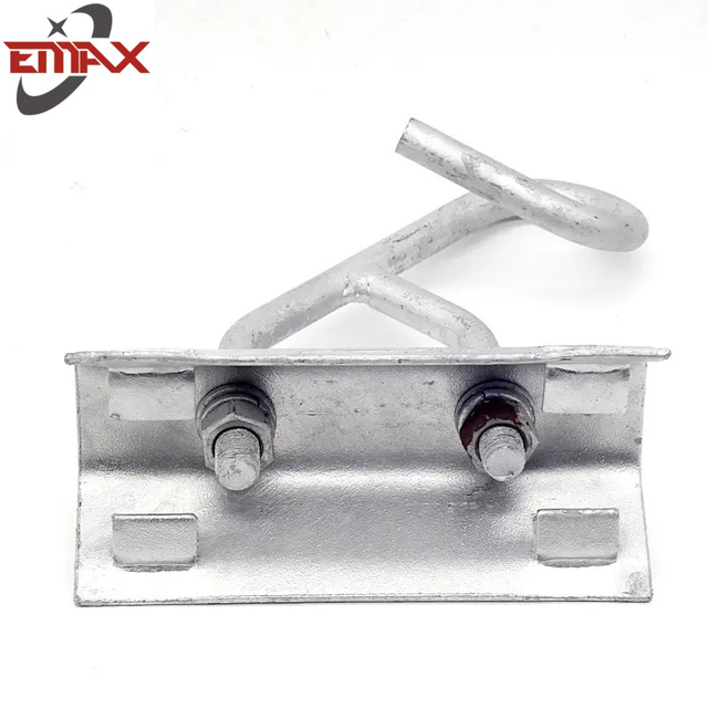 Bovengrondse hoogspanningslijn Hardware C-type aluminium paalbeugel met haak